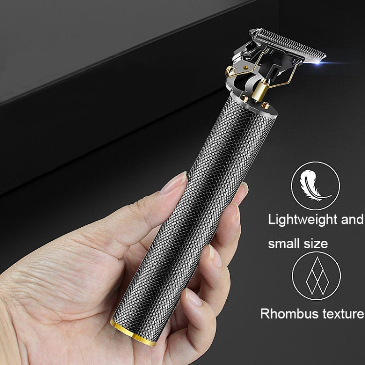 Hollow T-Shaped Steel Head Hair Trimmer USB Charging Carving Electric Hair Clipper, Color:
