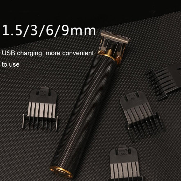 Hollow T-Shaped Steel Head Hair Trimmer USB Charging Carving Electric Hair Clipper, Color: