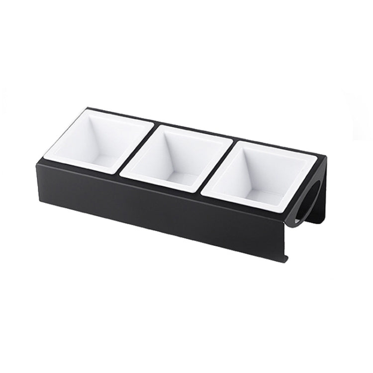 Stainless Steel Bar Plastic Fruit Plate Rack, without Fruit Dish, Grid Number:3 Grids