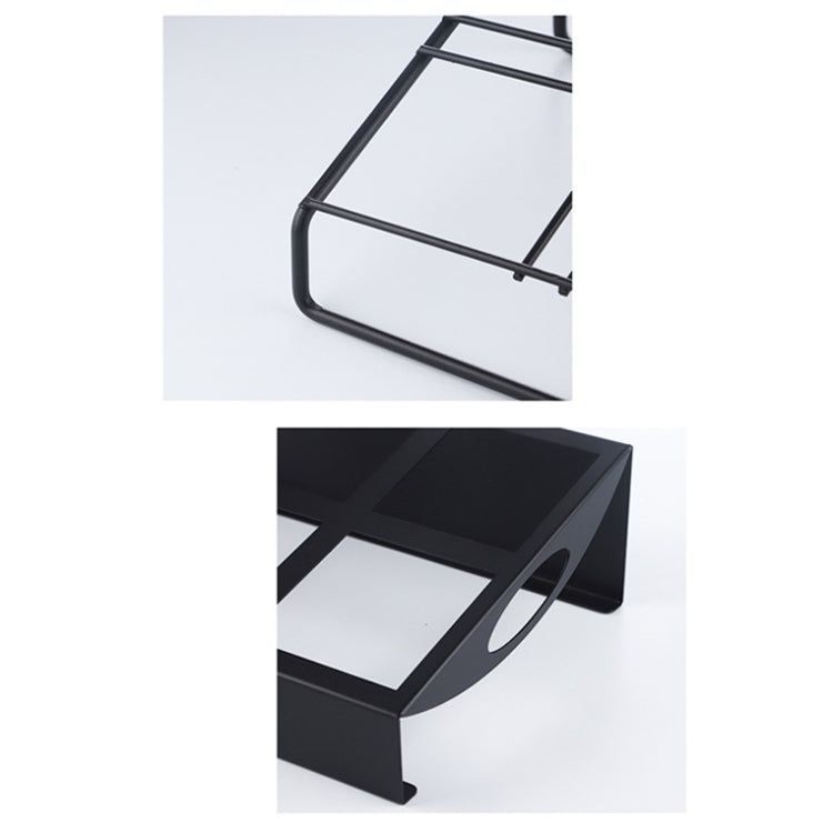 Stainless Steel Bar Plastic Fruit Plate Rack, without Fruit Dish, Grid Number:4 Grids