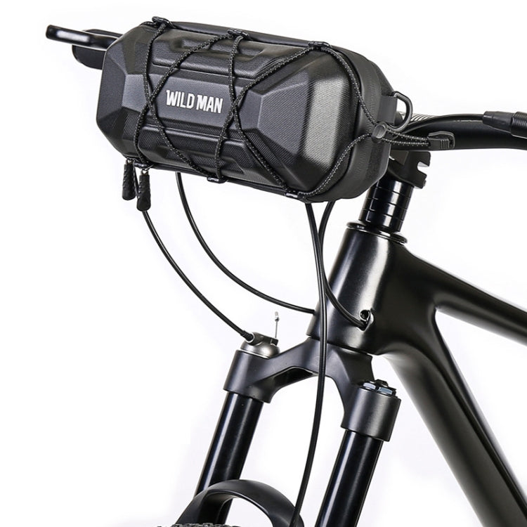 WILD MAN XT17 2L Bicycle EVA Hard Shell Front Bag Outdoor Cycling Handlebar Bag - Black