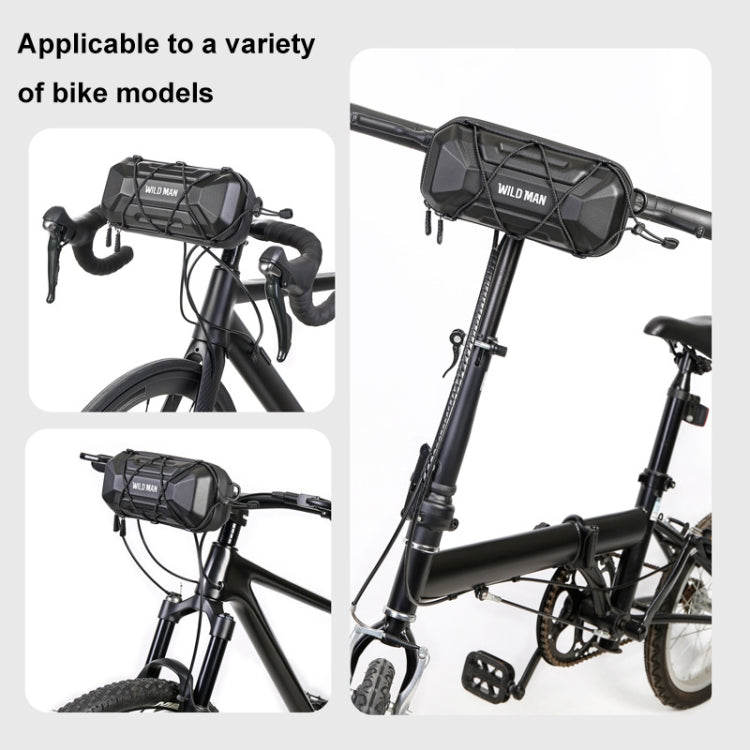 WILD MAN XT17 2L Bicycle EVA Hard Shell Front Bag Outdoor Cycling Handlebar Bag - Black