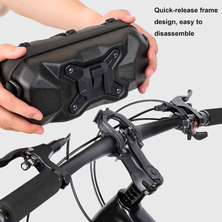 WILD MAN XT17 2L Bicycle EVA Hard Shell Front Bag Outdoor Cycling Handlebar Bag - Black