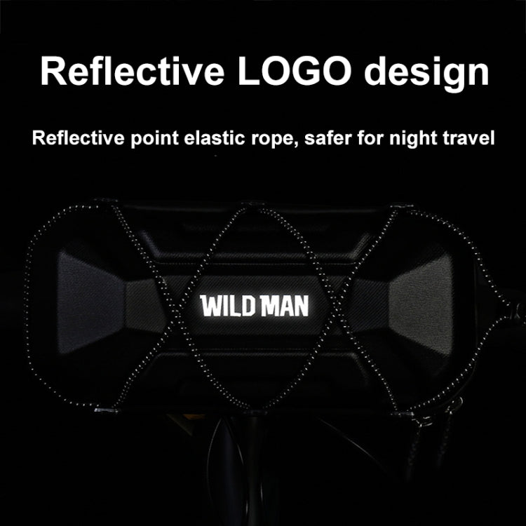 WILD MAN XT17 2L Bicycle EVA Hard Shell Front Bag Outdoor Cycling Handlebar Bag - Black