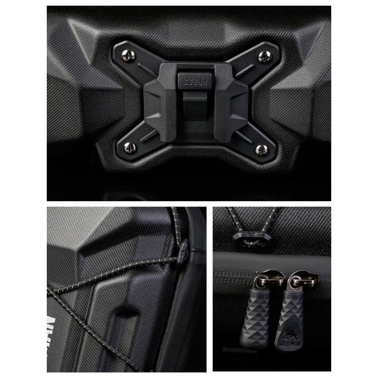 WILD MAN XT17 2L Bicycle EVA Hard Shell Front Bag Outdoor Cycling Handlebar Bag - Black
