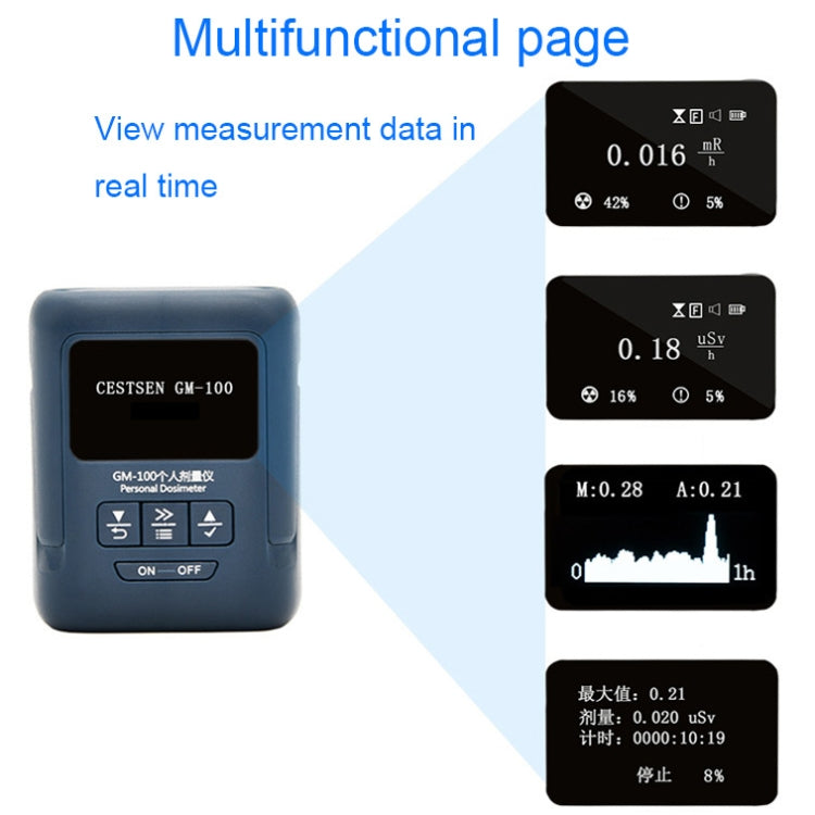 Nuclear Radiation Detector Radioactive Environment Î±Î²Î³X-Ray Detector, Style: GM100