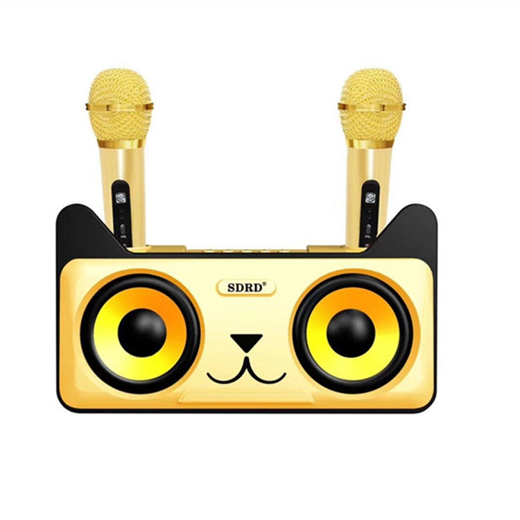 SDRD SD-305 2 in 1 Family KTV Portable Wireless Live Dual Microphone + Bluetooth Speaker