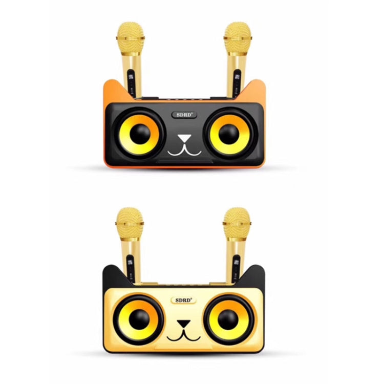 SDRD SD-305 2 in 1 Family KTV Portable Wireless Live Dual Microphone + Bluetooth Speaker