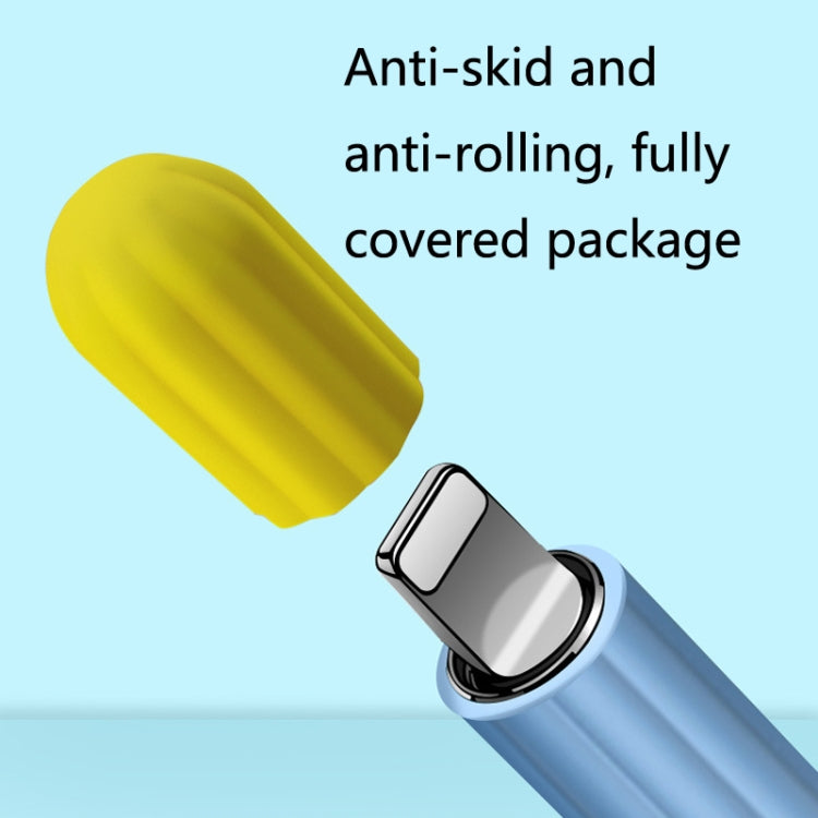 2 Sets 5 In 1 Stylus Silicone Protective Cover + Two-Color Pen Cap + 2 Nib Cases Set For Apple Pencil 2 (Lavender)