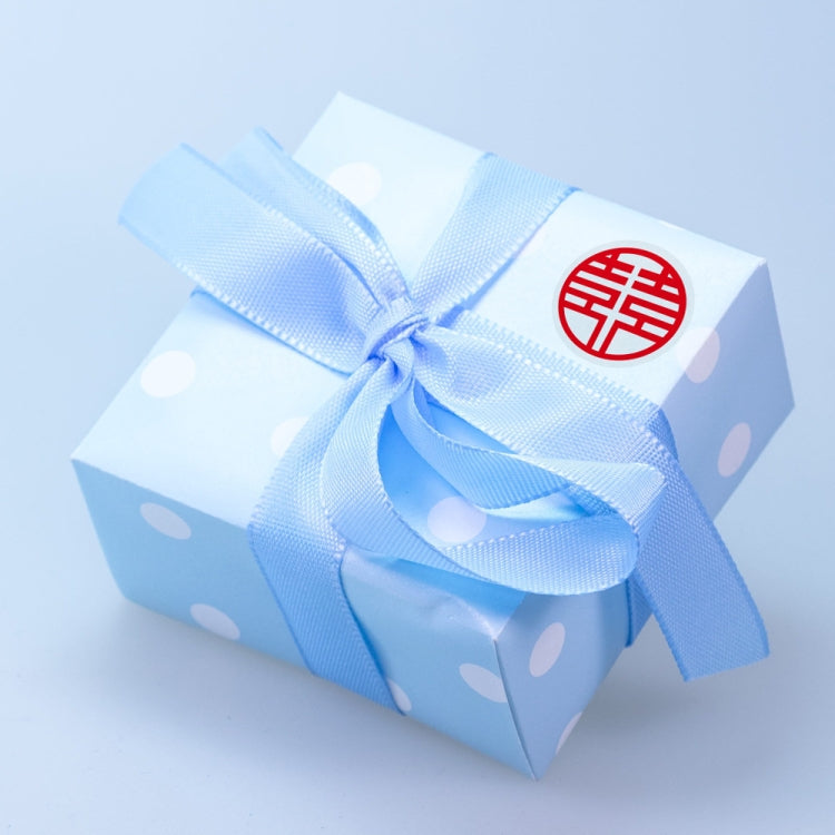 5 Rolls Wedding Happy Word Sticker Envelope Sealing Sticker Sugar Box Red Envelope Wedding Label, Diameter:, Colour: 25mm