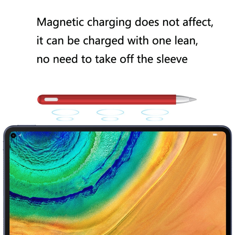 2 Sets 3 In 1 Stylus Silicone Protective Cover + Two-Color Pen Cap Set For Huawei M-Pencil