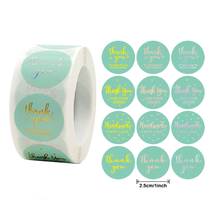 5 Rolls Hot Stamping Thank You Sticker Envelope Seal Sticker Commodity Gift Decoration Label