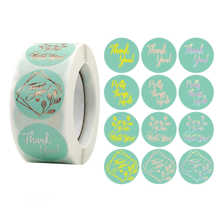 5 Rolls Hot Stamping Thank You Sticker Envelope Seal Sticker Commodity Gift Decoration Label