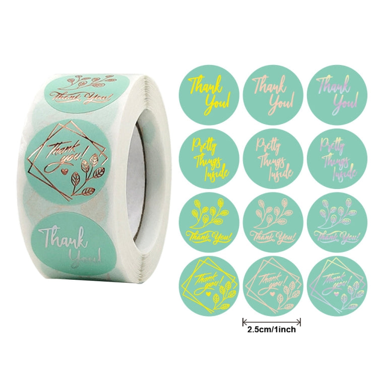 5 Rolls Hot Stamping Thank You Sticker Envelope Seal Sticker Commodity Gift Decoration Label