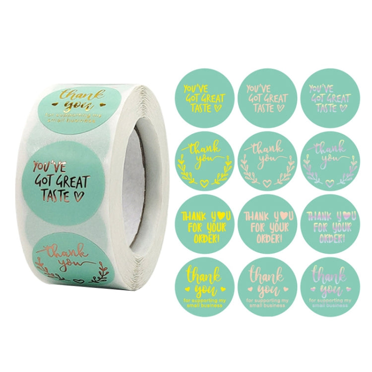 5 Rolls Hot Stamping Thank You Sticker Envelope Seal Sticker Commodity Gift Decoration Label