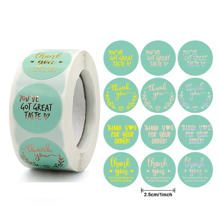 5 Rolls Hot Stamping Thank You Sticker Envelope Seal Sticker Commodity Gift Decoration Label