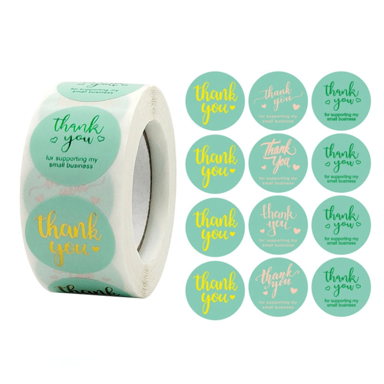 5 Rolls Hot Stamping Thank You Sticker Envelope Seal Sticker Commodity Gift Decoration Label, Size: 2.5cm / 1inch