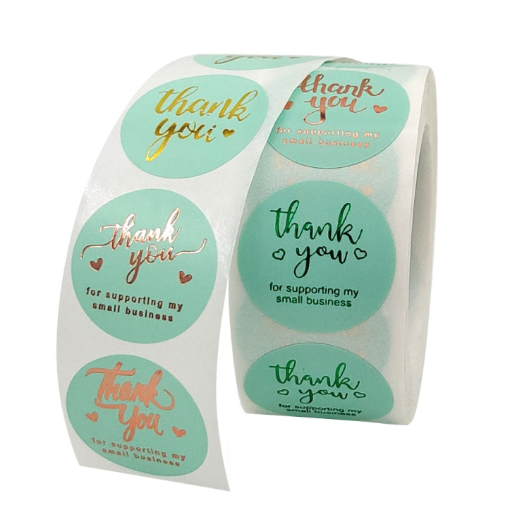 5 Rolls Hot Stamping Thank You Sticker Envelope Seal Sticker Commodity Gift Decoration Label, Size: 2.5cm / 1inch