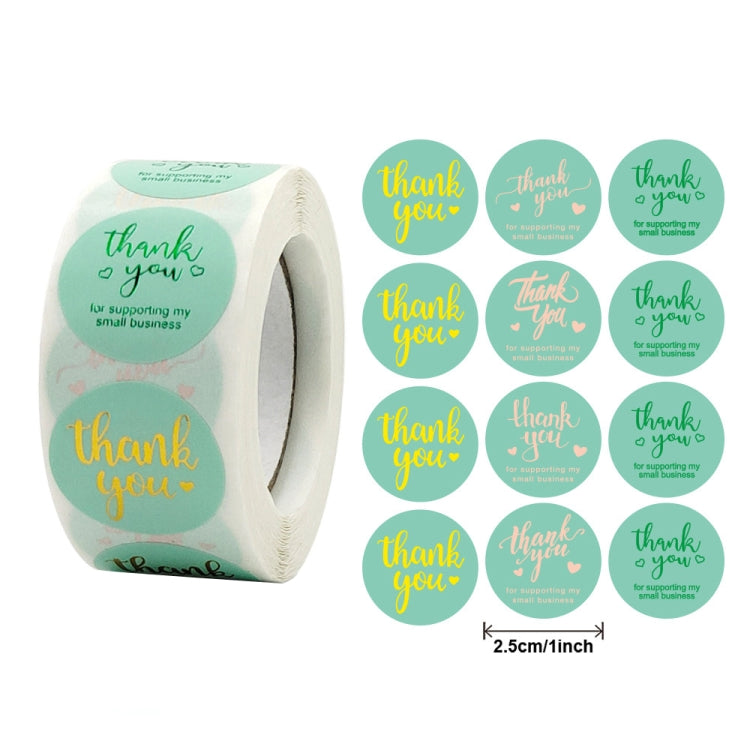 5 Rolls Hot Stamping Thank You Sticker Envelope Seal Sticker Commodity Gift Decoration Label, Size: 2.5cm / 1inch
