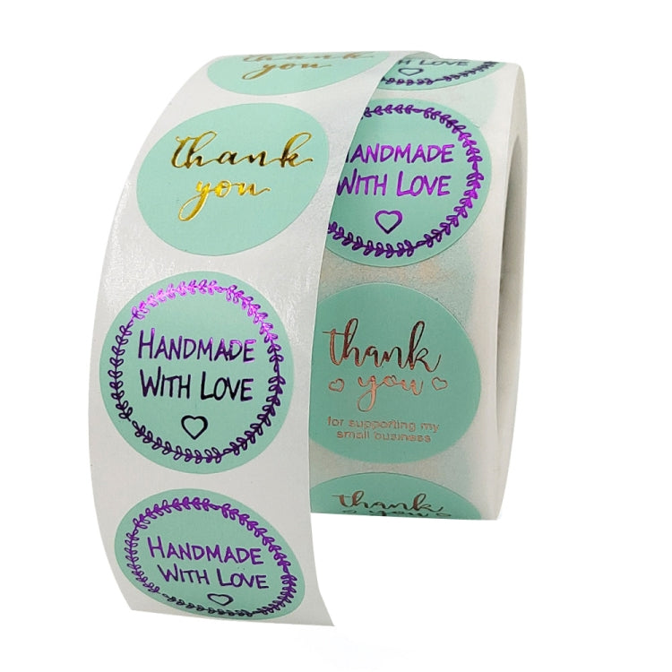 5 Rolls Hot Stamping Thank You Sticker Envelope Seal Sticker Commodity Gift Decoration Label, Size: 2.5cm / 1inch