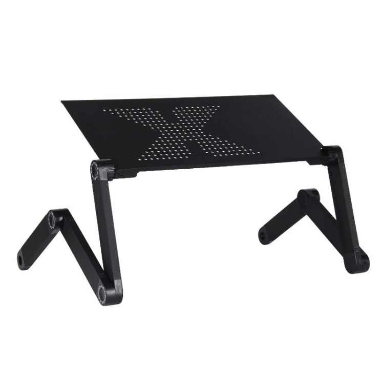 Aluminum Alloy Folding Laptop Desk, Specification: Standard X-type Without Fan&Mouse Board