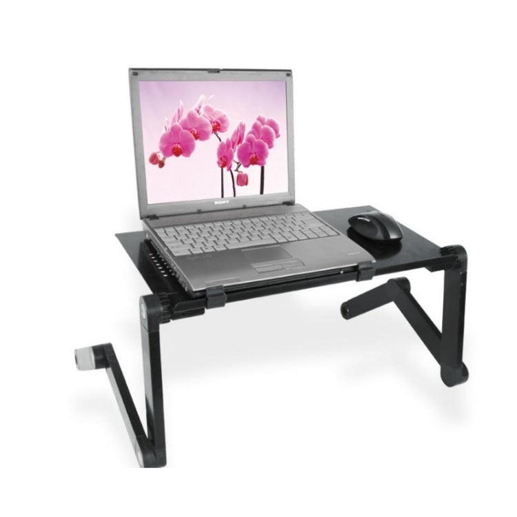 Aluminum Alloy Folding Laptop Desk, Specification: Standard X-type Without Fan&Mouse Board