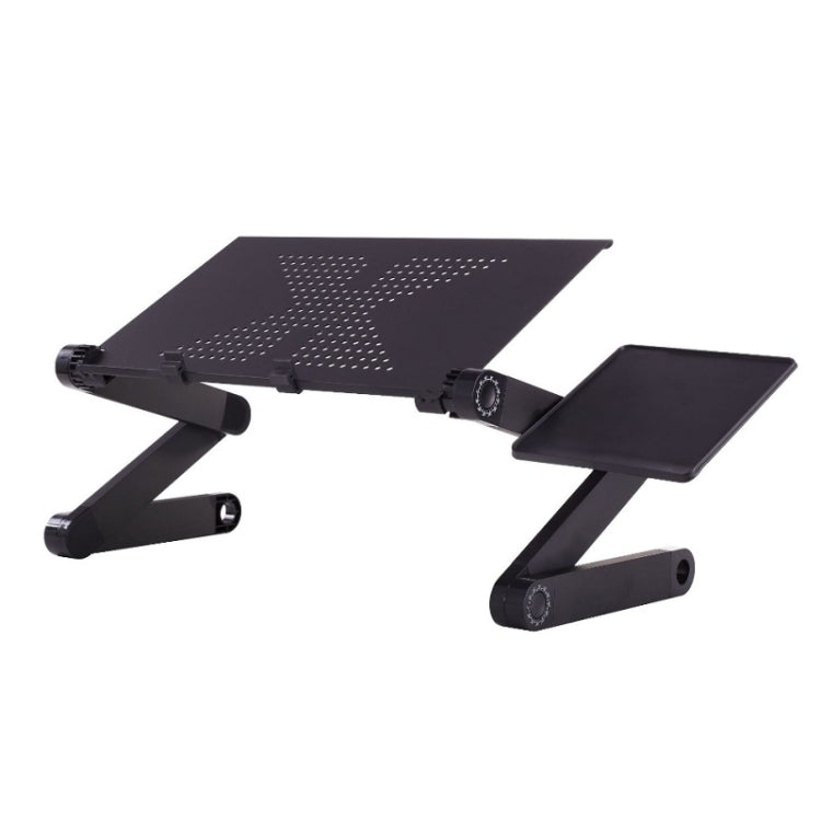 Aluminum Alloy Folding Laptop Desk, Specification: Standard X-type Vents Hole + Mouse Board
