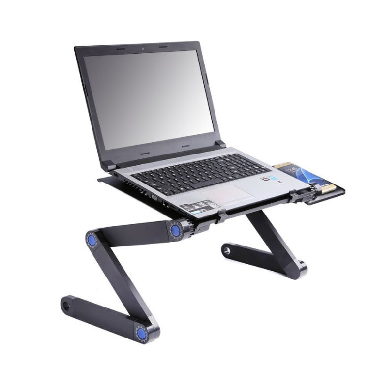Aluminum Alloy Folding Laptop Desk, Specification: Standard X-type Vents Hole + Mouse Board