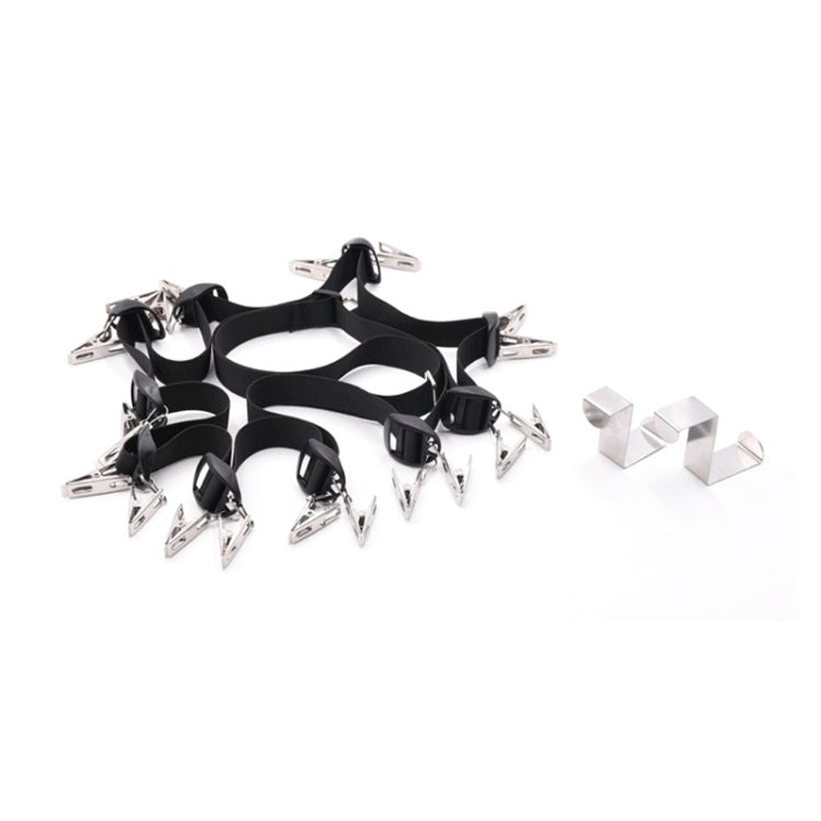 Door Rear Hat Hook Lanyard Punch-Free Adjustable Door Back Hook Hanging Portable Hats, Specification: 10 Clips Type(Black)