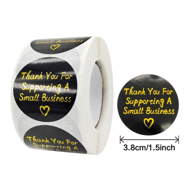 3 Rolls Stamping Thank You Sticker Envelope Sealing Sticker Gift Decoration Label, Size: 3.8cm / 1.5inch