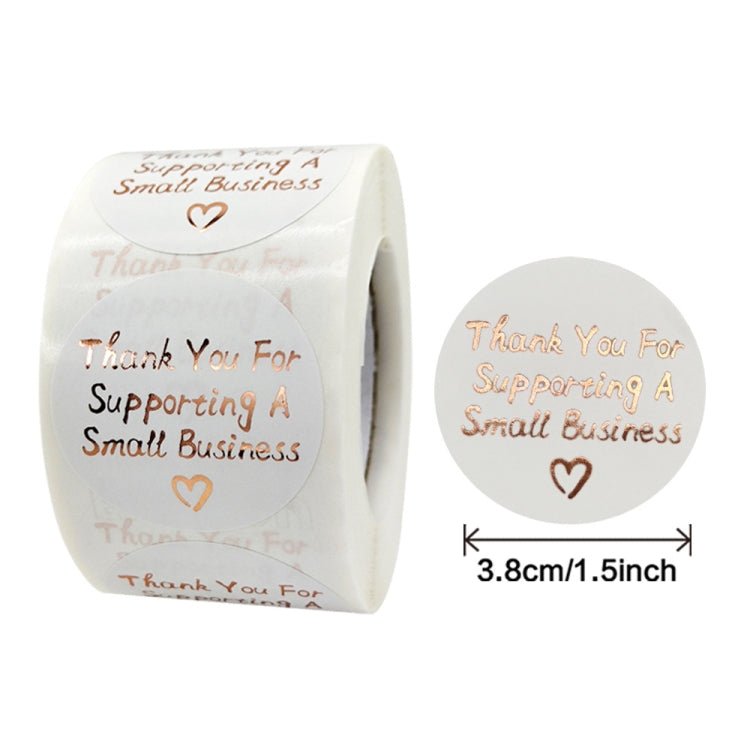3 Rolls Stamping Thank You Sticker Envelope Sealing Sticker Gift Decoration Label, Size: 3.8cm / 1.5inch