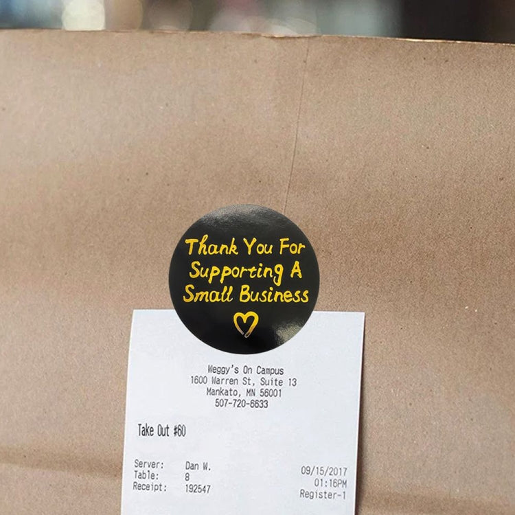 3 Rolls Stamping Thank You Sticker Envelope Sealing Sticker Gift Decoration Label, Size: 3.8cm / 1.5inch