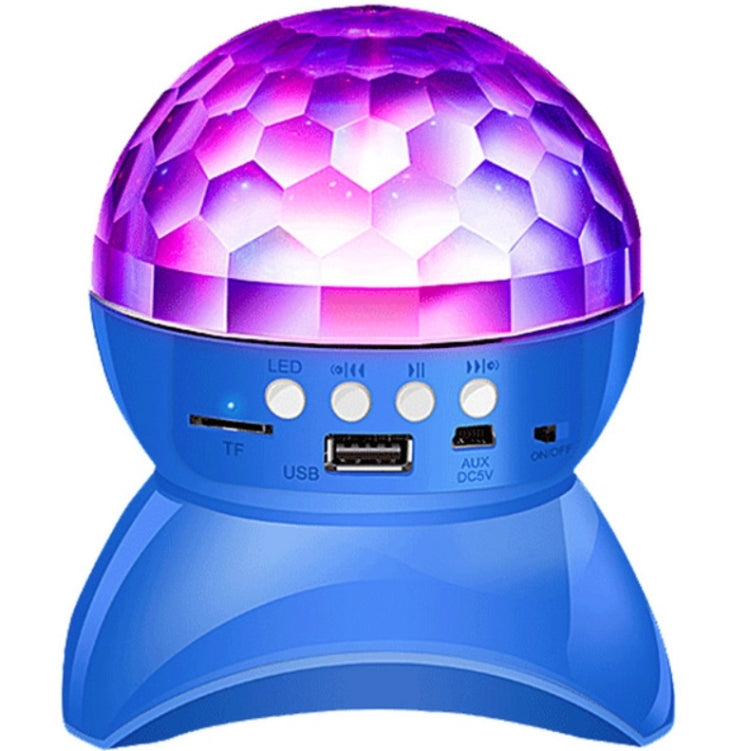Wireless Bluetooth Speaker 360 Degree Rotating Crystal Magic Ball Lights Colorful Stage Lights, Support 32GB TF Card & AUX