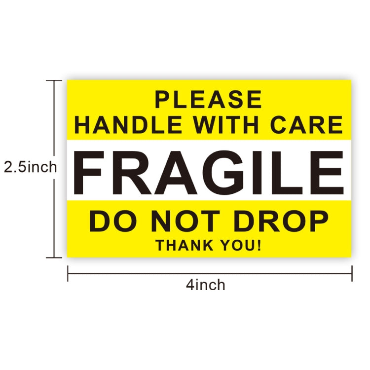 Handle With Care Fragile Warning Sticker Label, Size: 2.5x4 inch(A-249)