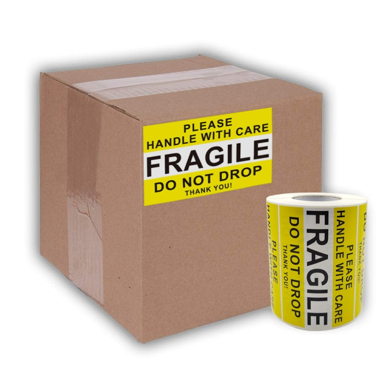 Handle With Care Fragile Warning Sticker Label, Size: 2.5x4 inch(A-249)