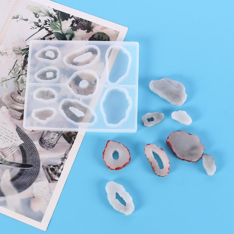 2 PCS DIY Crystal Drip Silica Gel Mold Earrings Pendant Jewelry Drip Mold