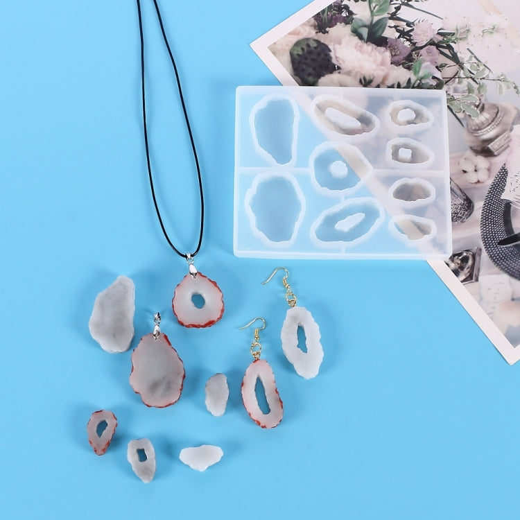 2 PCS DIY Crystal Drip Silica Gel Mold Earrings Pendant Jewelry Drip Mold