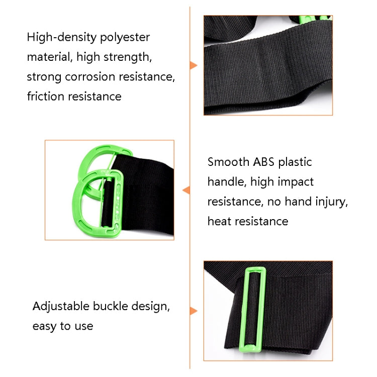 2 PCS Portable Moving Rope Heavy Goods Handling Belt(Black)