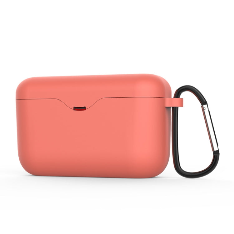 2 PCS Liquid Silicone Protective Cover Case for Sony WF-H800, Colour: Orange + Hook