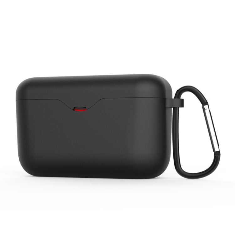 2 PCS Liquid Silicone Protective Cover Case for Sony WF-H800, Colour: Black + Hook