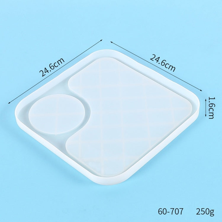 DIY Crystal Glue Afternoon Tea Tray Decoration Silicone Mold, Specification: 60-707
