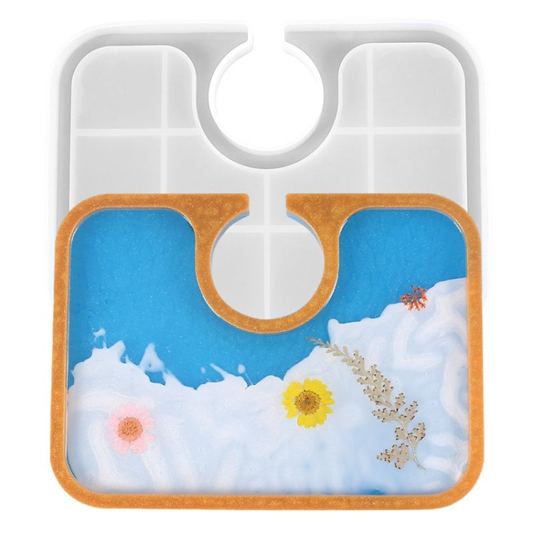 DIY Crystal Glue Afternoon Tea Tray Decoration Silicone Mold, Specification: 60-708