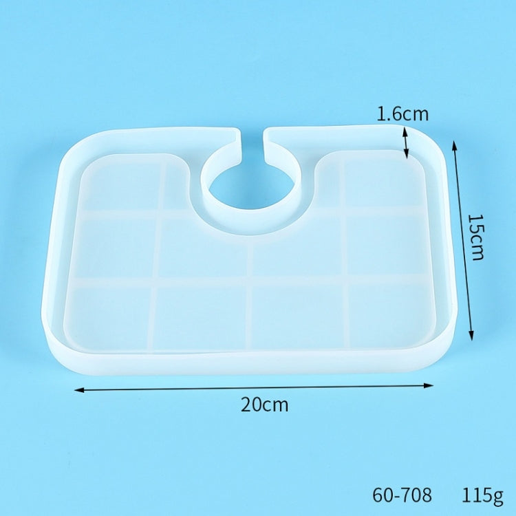 DIY Crystal Glue Afternoon Tea Tray Decoration Silicone Mold, Specification: 60-708