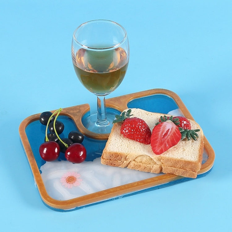DIY Crystal Glue Afternoon Tea Tray Decoration Silicone Mold, Specification: 60-708