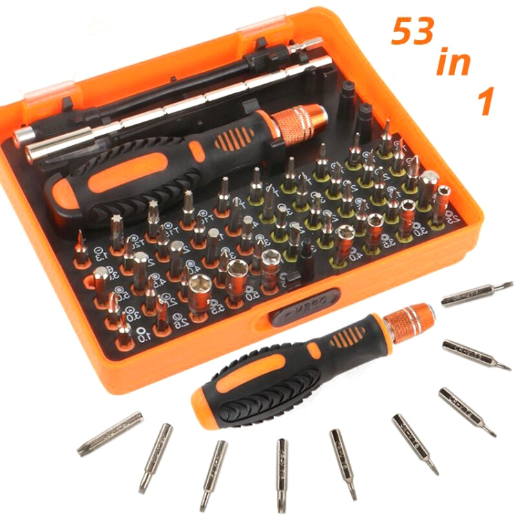 53 in 1 Multi-Function Chrome Vanadium Steel Glasses Screw Hardware Tool(Orange)