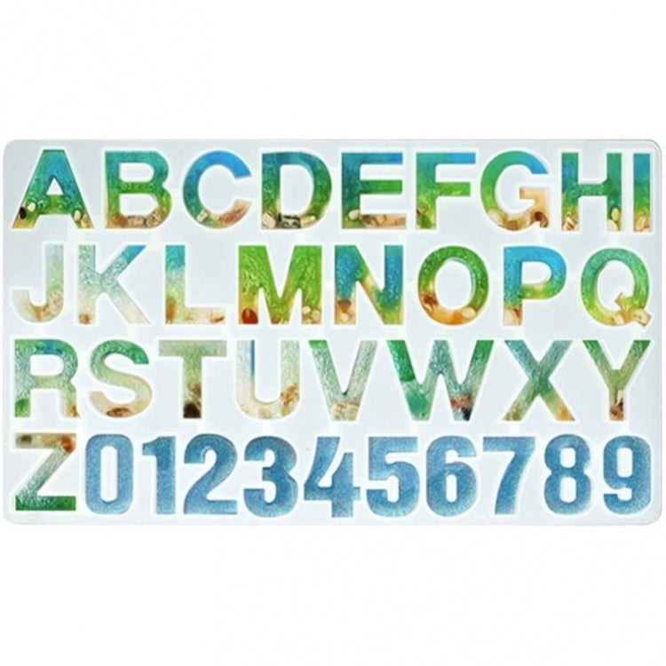 Alphanumeric Crystal Epoxy Silicone Mold DIY Pendant Key Pendant Tool Set