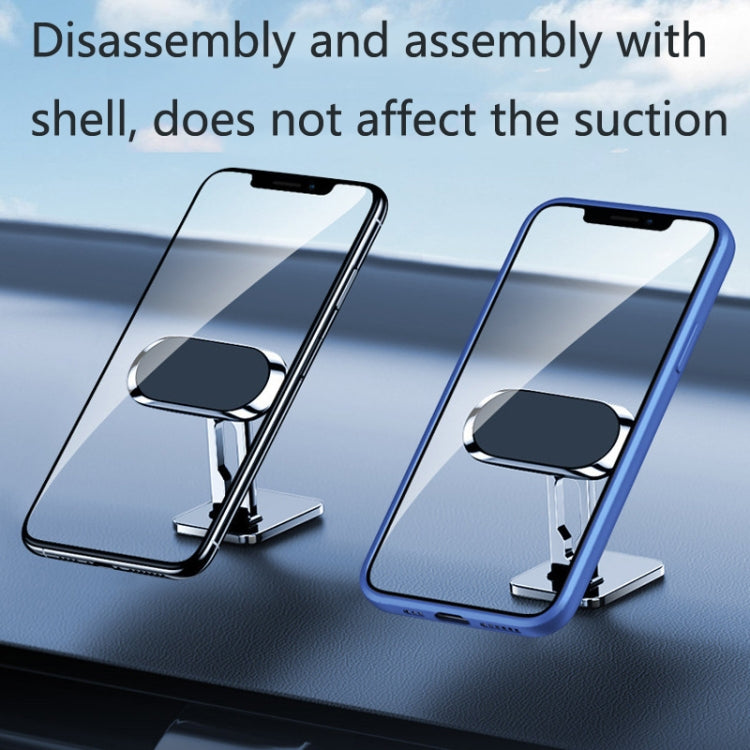 2 PCS Multifunctional Car Phone Holder Magnetic Suction Instrument Panel Navigation Suction Cup Holder, Colour: F16 Silver