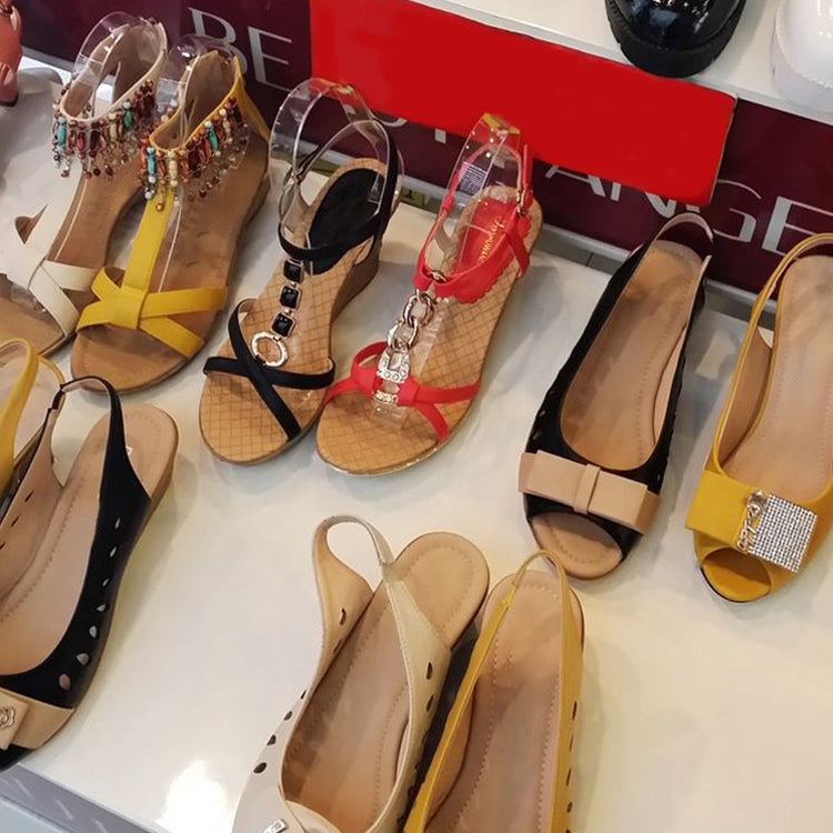 10 PCS Plastic Thickened Transparent Elastic Anti-Wrinkle Anti-Flat Shoe Rack Shoe Store Display Shoe Rack, Colour: 1# Flat Shoe Tree