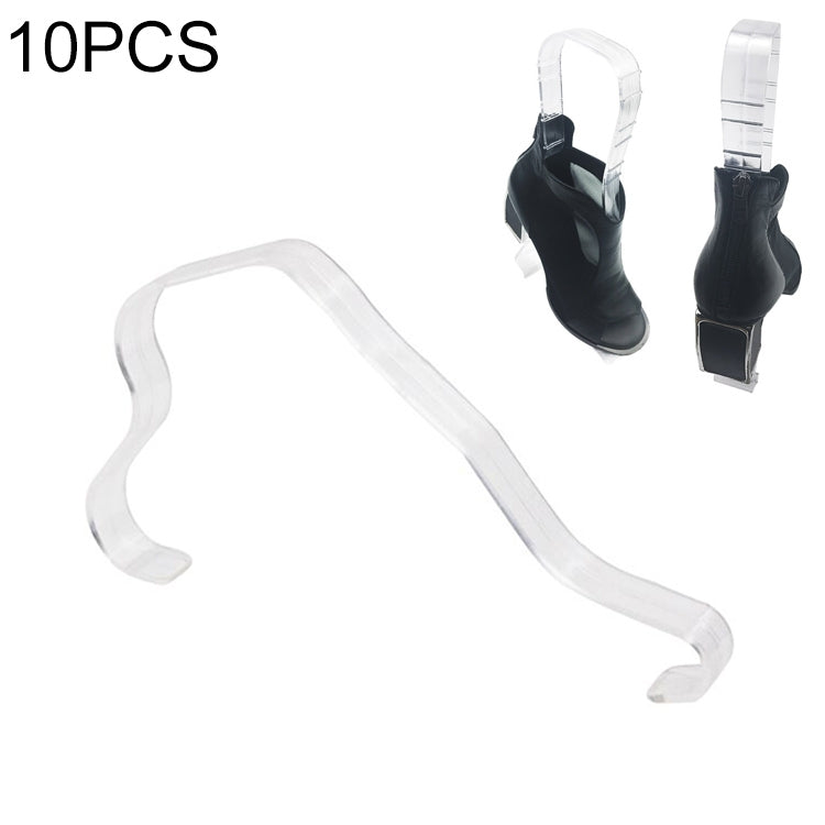 10 PCS Plastic Thickened Transparent Elastic Anti-Wrinkle Anti-Flat Shoe Rack Shoe Store Display Shoe Rack, Colour: 2# Flat Shoe Tree