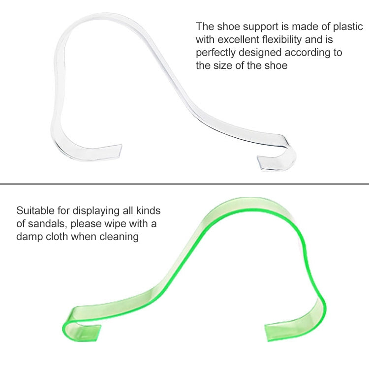 10 PCS Plastic Thickened Transparent Elastic Anti-Wrinkle Anti-Flat Shoe Rack Shoe Store Display Shoe Rack, Colour: 2# Flat Shoe Tree